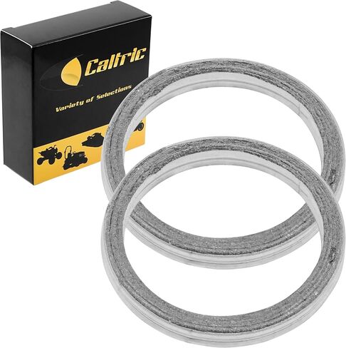 Caltric 2 Muffler Pipe Gaskets Compatible with Yamaha Rd250 Rd350 Rd400 Xs500 1973-1979 in Saudi Arabia