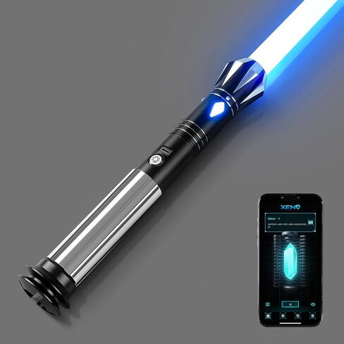 Upgrade RGB3.0 Dueling Light Saber, Motion Control Smooth Swing Light Sabers, 16 Sound Fonts Light Saber with 16 RGB Infinite Color Changing, Rechargeable Metal Hilt for Adults Gift in Kuwait