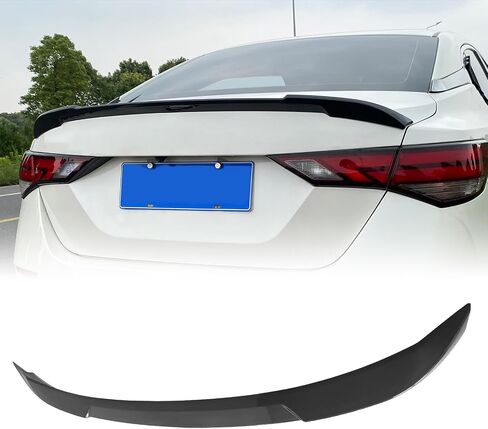 FREEMOTOR802 سبويلر خلفي يناسب 2020-2025 نيسان سنترا، أسود لامع ABS بلاستيك سباق غطاء سطح السفينة سبويلر خلفي الجذع التمهيد الذيل الشفاه الجناح in Kuwait