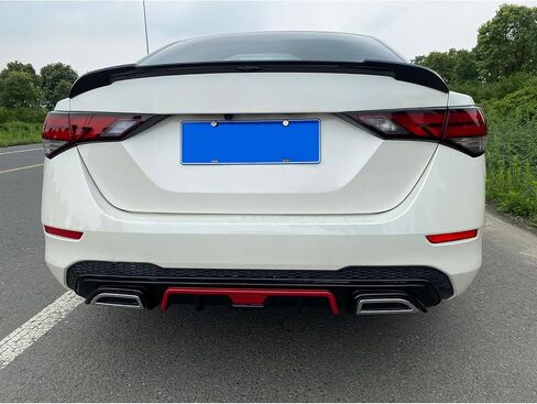 FREEMOTOR802 سبويلر خلفي يناسب 2020-2025 نيسان سنترا، أسود لامع ABS بلاستيك سباق غطاء سطح السفينة سبويلر خلفي الجذع التمهيد الذيل الشفاه الجناح in Kuwait