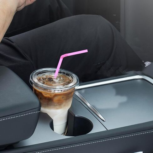 〖500packs〗 Flexible Plastic Straws -9.45" Extra Height Bendy Straws Prefer for Tumblers/Bottled Drinks/All Hot or Cold Drinking Striped Color Mixed in Saudi Arabia