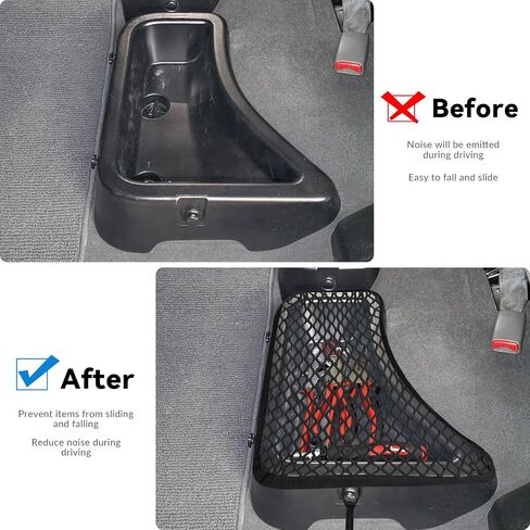 MARCHFA Rear Underseat Storage Mesh Net Compatible for 2005-2017 2018 Nissan Frontier Accessories Back Underseat Storage Box Cover in Saudi Arabia