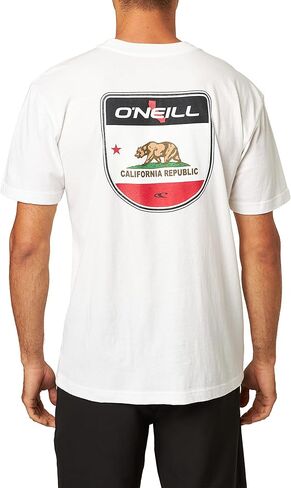 O'NEILL Mens Printables S/S Screen Tee White/California Badge XXL in Saudi Arabia