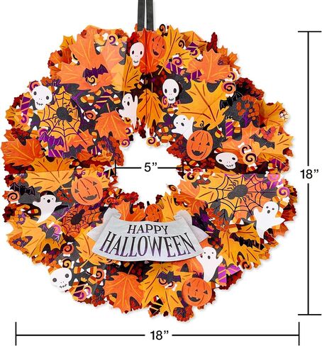 American Greetings Magic Moments Halloween Paper Wreath Décor in Kuwait