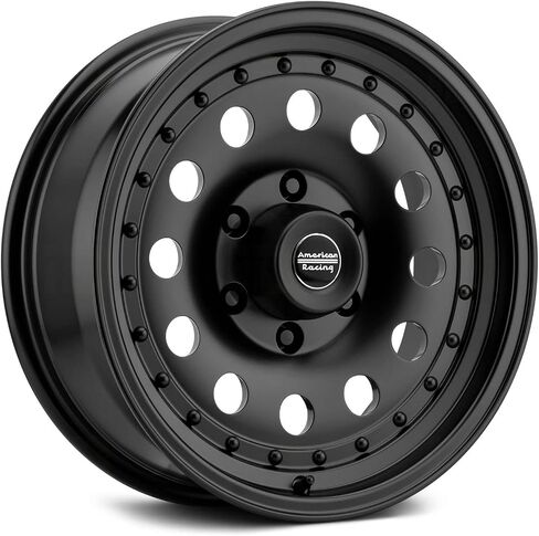 عجلة AMERICAN RACING AR62 المخصصة - 15 بوصة × 7 بوصة، -6 إزاحة، نمط مسمار 6 × 139.7، محور 108 مم - OUTLAW II قطعة واحدة باللون الأسود الساتان in Saudi Arabia