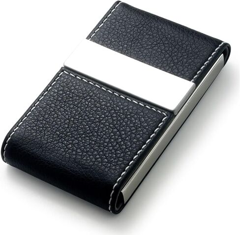 Personalized Black Leatherette Magnetic Card Holder in Saudi Arabia