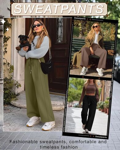 3 Pack Women's Plus Size Wide Leg Pants High Waist Lounge Yoga Sweatpants with Pockets Casual Drawstring Jogger in Saudi Arabia