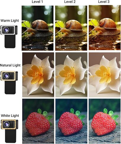 APEXEL 15X Macro Lens for iPhone with LED Fill Light, Samsung, Android Phone, with Universal Lens Clip Attachment (Fits for Almost Smartphone) in Kuwait