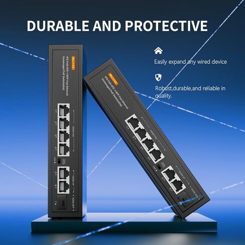 محول PoE سريع بـ 10 منافذ (8 منافذ POE + 2 وصلة تصاعدية)، 802.3af/at PoE+ 100 ميجابت في الثانية | تمتد إلى 250Mete | المعادن غير المدارة | التوصيل والتشغيل | مفتاح الكشف الذكي in Kuwait