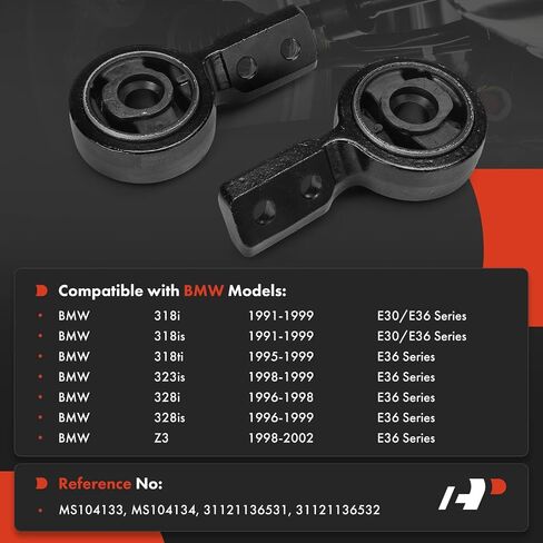 A-Premium 2 x Front Lower Control Arm Bushing Kit, Compatible with BMW 328i 1996-1998, 318ti 1995-1999, 323is 1998-1999, 328is 1996-1999, Z3 1998-2002, 318i 1991-1999, 318is 1991-1999 in Saudi Arabia