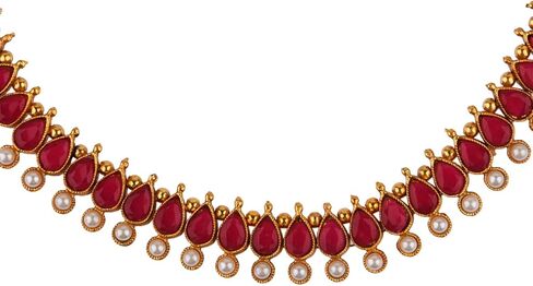 Efulgenz Indian Choker Sets Crystal Indian Jewelry Sets for Women Bollywood Faux Kundan Pearl Choker Necklace Earrings Set Wedding Jewelry for Women in Saudi Arabia