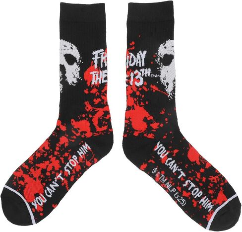 Bioworld Friday The 13th Jason Mask Men's 3-Pair Pack Glow-In-The-Dark Athletic Crew Socks in Saudi Arabia