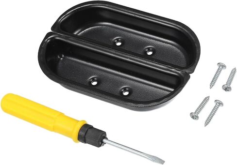 كوب مقبض باب معدني لسيارة Ford F100 F150 F250 F350 Bronco 1973-1979 غطاء حجرة تخزين مقبض مسند الذراع الأمامي، زوج واحد، قطع غيار سيارات سوداء in Saudi Arabia