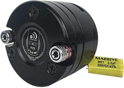 Massive Audio T50 – 60w / 300 Watts Peak Super Bullet Car Audio Tweeter, Titanium Diaphragm, 44.4mm Aluminum Phase Plug, 8 Ohm (Sold as Each) in Kuwait