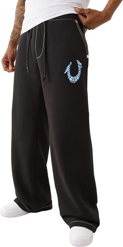 True Religion Men's HS Paint Baggy Big T Sweatpants in Saudi Arabia