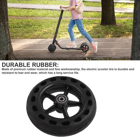 Solid Tire, 200 x 50 Electric Scooter Tyres, Electric Scooter Wheels, Explosion Proof Antislip Beehive Holes Rubber Solid Wheel Tires, 8 Inch Electric Scooter Tire in Saudi Arabia