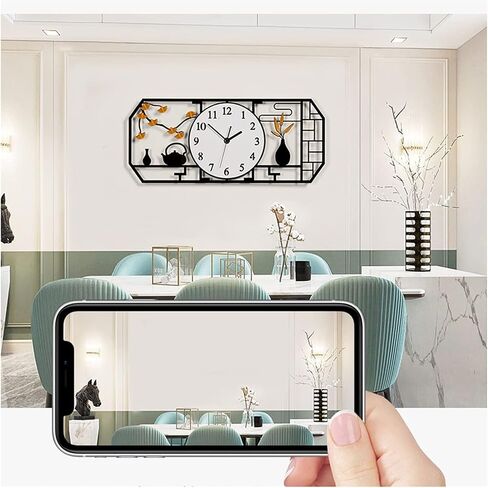Wall Clock Mute Modern Wall Clock Creative Simplicity Large Wall Clock Chinese Style Living Room Decoration Wall Clock30 Inches 39 Inches Clocks for Living Room Decor (B) in Saudi Arabia
