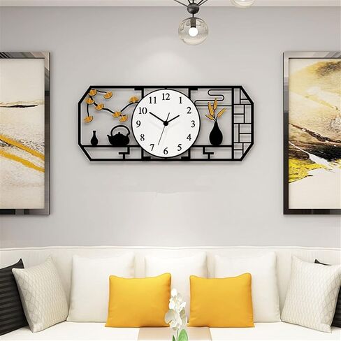 Wall Clock Mute Modern Wall Clock Creative Simplicity Large Wall Clock Chinese Style Living Room Decoration Wall Clock30 Inches 39 Inches Clocks for Living Room Decor (B) in Saudi Arabia