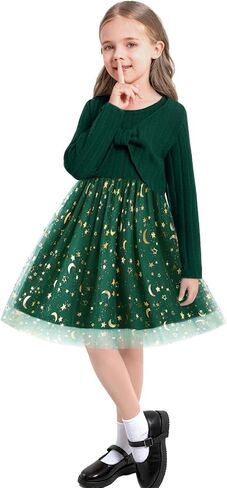 Toddler Girl Fall Dress Girls Sleeveless Dresses and Long Sleeve Cardigan Sets Fall Clothes Outfits for Little Girls 2-8T in Saudi Arabia