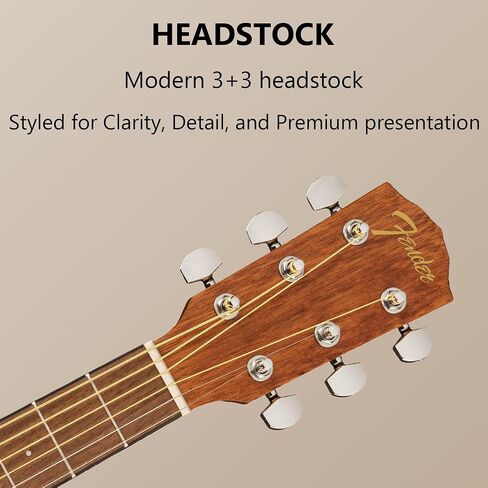 Fender FA-15 3/4-Scale Kids Steel String Acoustic Guitar - Natural Bundle with Gig Bag, Tuner, Strap, Picks, Fender Play Online Lessons, and Austin Bazaar Instructional DVD in Saudi Arabia