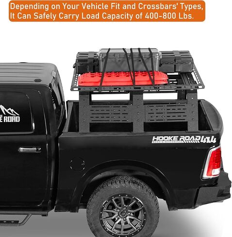 Hooke Road Full-Size Truck Bed Rack Platform Roof Rack Universal for Ford F-150, Dodge Ram 1500, Chevy Silverado 1500, GMC Sierra 1500, Toyota Tundra Pickup in Saudi Arabia