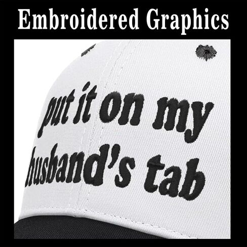 Put It on My Husbands Tab Hat, Funny Vintage Trucker Hats Adjustable Cap for Men Women Classic Baseball Caps in Saudi Arabia
