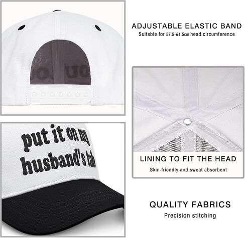 Put It on My Husbands Tab Hat, Funny Vintage Trucker Hats Adjustable Cap for Men Women Classic Baseball Caps in Saudi Arabia