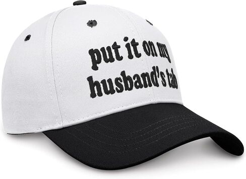 Put It on My Husbands Tab Hat, Funny Vintage Trucker Hats Adjustable Cap for Men Women Classic Baseball Caps in Saudi Arabia