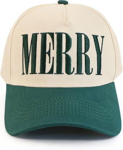 Embroidered MERRY Christmas Hat, Adjustable Santa Vintage Trucker Hat, Cotton Baseball Cap Xmas Gift for Women Men in Kuwait