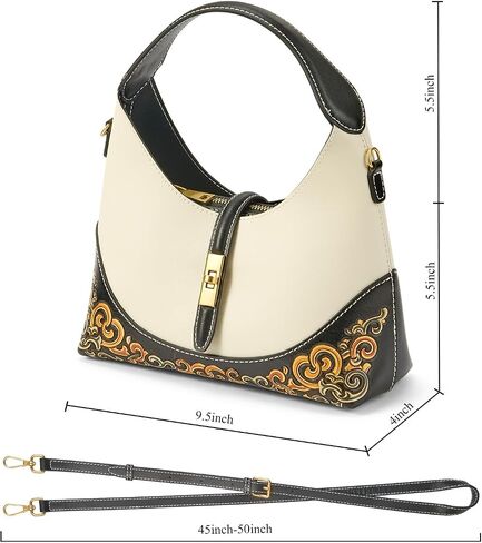 Hand-Carved Auspicious Motifs Leather Shoulder Bag in Saudi Arabia