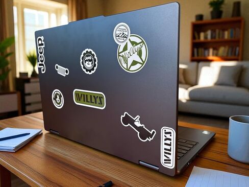 Willys Jeep Sticker Sheet – 12 Off-Road Vinyl Decals Featuring Grille, Star, Trail Rated, Vintage Jeep – Made in USA in Saudi Arabia