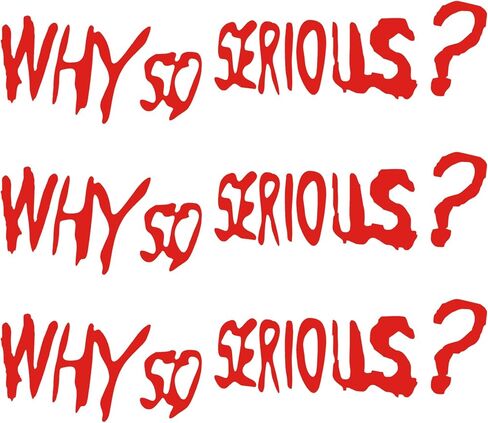 TOMALL 3pcs Why So Serious Vinyl Reflective Stickers for Car Funny Halloween Theme Decorations Waterproof Self-Adhesive Decal for Truck Motorcycle Window Bumper Wall Laptop (Red) in Saudi Arabia