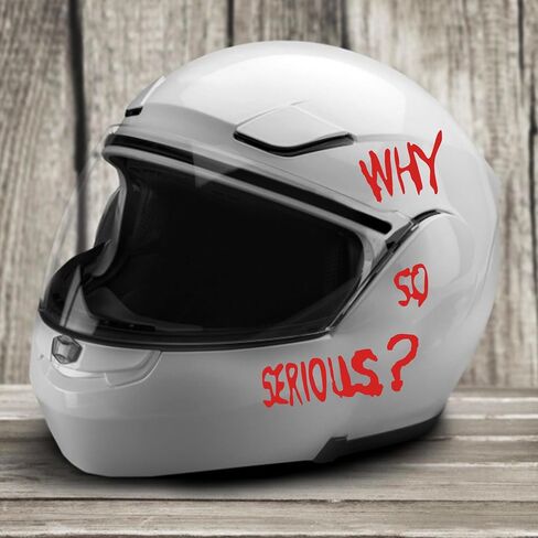 TOMALL 3pcs Why So Serious Vinyl Reflective Stickers for Car Funny Halloween Theme Decorations Waterproof Self-Adhesive Decal for Truck Motorcycle Window Bumper Wall Laptop (Red) in Saudi Arabia