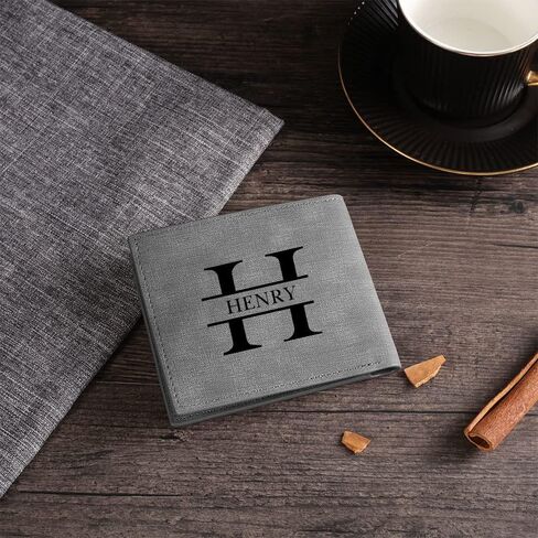 Custom Wallets for Men Personalized Gifts for Men Dad Boyfriend Personalized Wallets for Men Engraved Photo Leather Wallets (Style 1) in Saudi Arabia