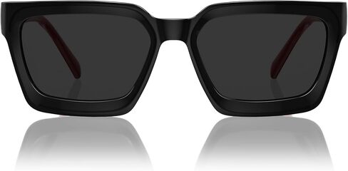 Men’s Contemporary Acetate Sunglasses – Bold Square Frame with Wire‑Core Temples & Polarized UV400 Clarity in Kuwait