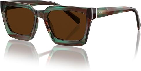 Men’s Contemporary Acetate Sunglasses – Bold Square Frame with Wire‑Core Temples & Polarized UV400 Clarity in Kuwait