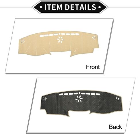 Dash Cover Compatible for Lexus LS LS460 LS600H 2007-2012, Non-Slip Polyester Silicone Beige Center Console Dashboard Cover Pad Carpet in Saudi Arabia