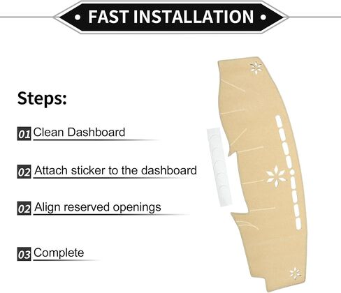 Dash Cover Compatible for Lexus LS LS460 LS600H 2007-2012, Non-Slip Polyester Silicone Beige Center Console Dashboard Cover Pad Carpet in Saudi Arabia