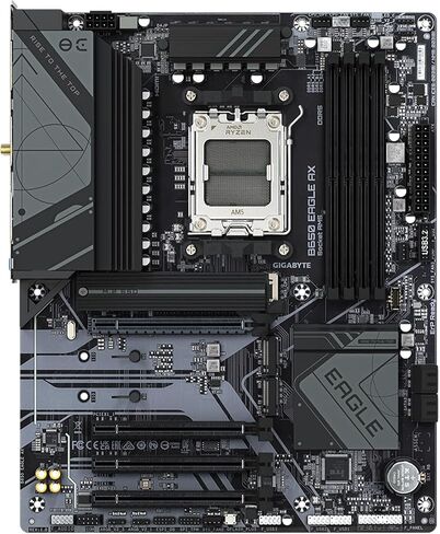 GIGABYTE B850 Eagle WIFI6E AMD AM5 LGA 1718 Motherboard, ATX, DDR5, 3X M.2, PCIe 5.0, USB-C, WIFI6E, 1GbE LAN, EZ-Latch, 5-Year Warranty in Kuwait