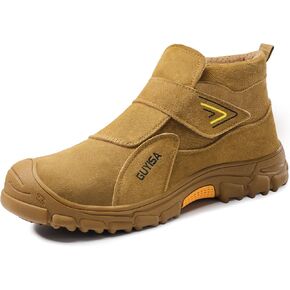 GLANOUDUN Welding Boots for Men Slip on Work Boots for Men Steel Toe Boots for Men Comfortable Welder Boots Construction Safety Boots Indestructible Steel Toe Shoes in Saudi Arabia
