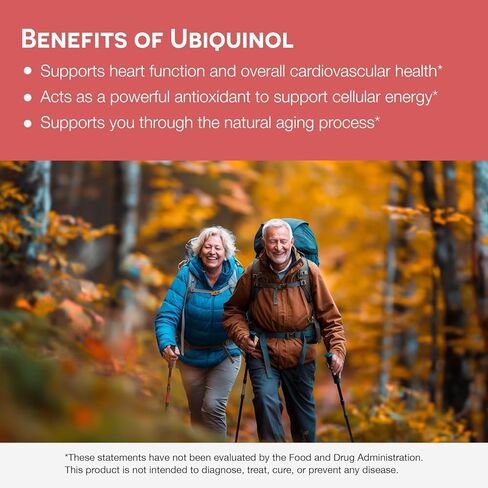 EZ Melts Dissolvable Ubiquinol 100mg, Active Form of CoQ10, Heart Health Supplements for Men & Women, Sugar-Free, 2-Month Supply in Kuwait