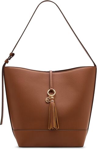 Anne Klein Womens Large Tassel Hobo, Chestnut in Saudi Arabia
