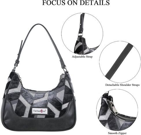 Crossbody Bags Hobo Tote Handbag for Women Vintage Shoulder Bag with 2 Removable Straps in Saudi Arabia