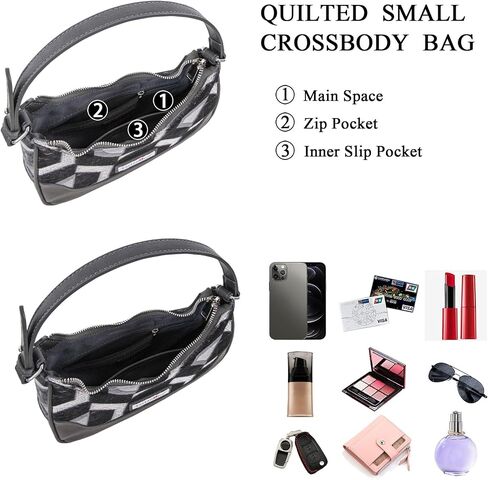 Crossbody Bags Hobo Tote Handbag for Women Vintage Shoulder Bag with 2 Removable Straps in Saudi Arabia