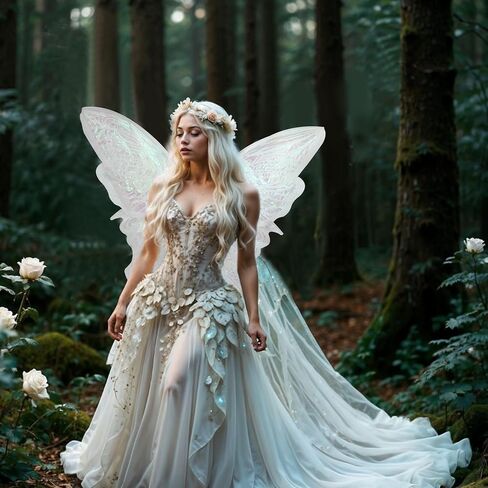 32"x30" Fairy Wings for Adults and Girls - Sparkly Organza Butterfly Wings Costume Set for Parties, Cosplay in Saudi Arabia