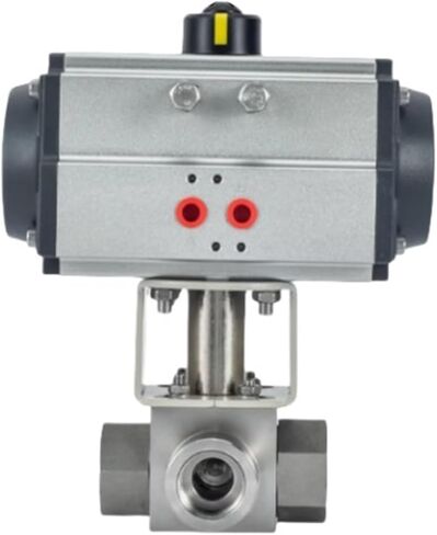 Pneumatic ball valve stainless steel 304 ball valve Q614/5F-32P/316L threaded welding ultra-high pressure three-way ball valve(DN10L) in Saudi Arabia