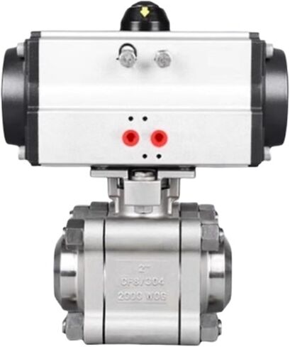 Q611F-64P pneumatic high pressure ball valve three-piece welded ball valve 304/316 stainless steel quick cut-off valve(DN40) in Saudi Arabia
