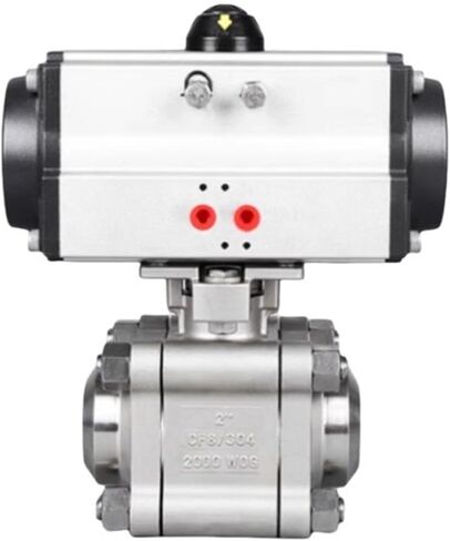 Q611F-64P pneumatic high pressure ball valve three-piece welded ball valve 304/316 stainless steel quick cut-off valve(DN40) in Saudi Arabia