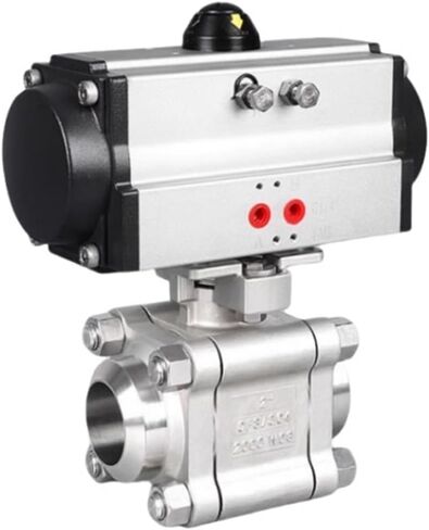 Q611F-64P pneumatic high pressure ball valve three-piece welded ball valve 304/316 stainless steel quick cut-off valve(DN40) in Saudi Arabia