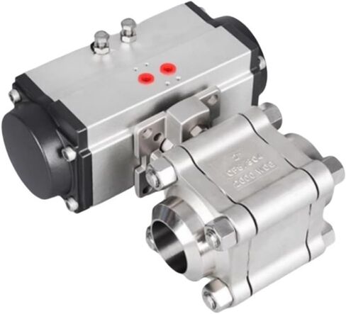 Q611F-64P pneumatic high pressure ball valve three-piece welded ball valve 304/316 stainless steel quick cut-off valve(DN40) in Saudi Arabia